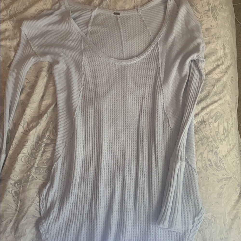 Baby blue free people sweater
